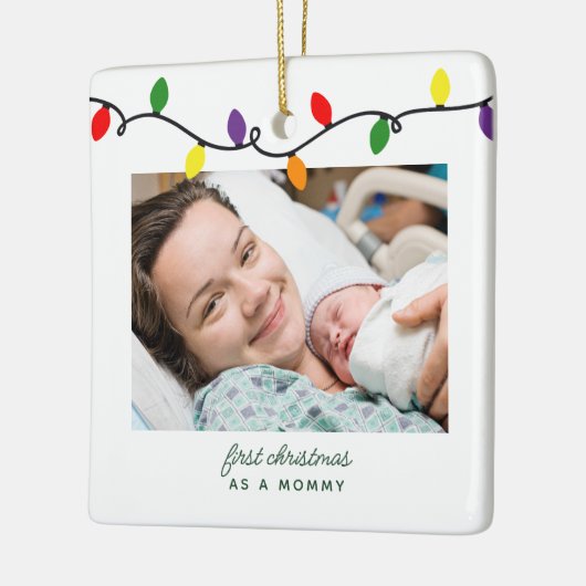 Mommy's erste Weihnachtsbäckerei Keramikornament (Links)