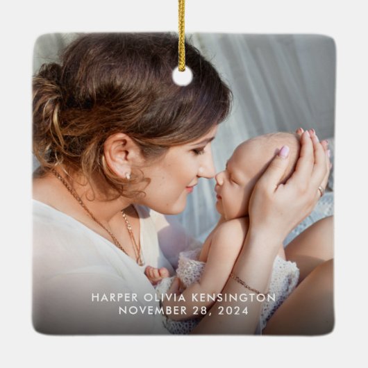 Mommy's erste Weihnachtsbäckerei Keramikornament (Rückseite)