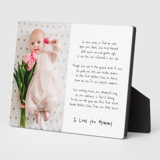 Mommys First Mthers Day Fotoplatte (Seite)