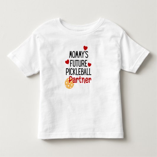 Mommy's Future Pickleball Partner Child Kleinkind T-shirt (Vorderseite)