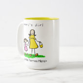 Mommy's Girl - Brünett Mother & Daughter Tasse (Vorderseite Links)