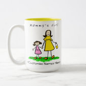 Mommy's Girl - Brünett Mother & Daughter Tasse (Links)