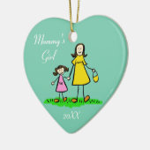 Mommy's Girl Family Charaktere Custom Art Ornament (Links)