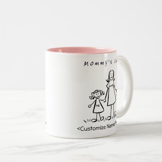 Mommy's Girl - Mother & Daughter Custom Tasse (VorderseiteRechts)