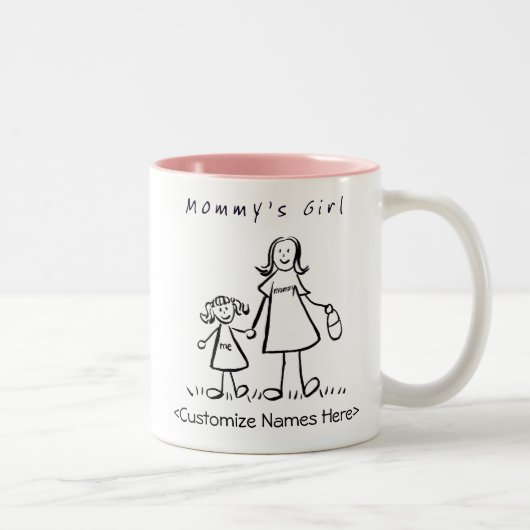 Mommy's Girl - Mother & Daughter Custom Tasse (Rechts)