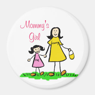 Mommy's Girl Personalisierte Familienkunst Magnete Magnet