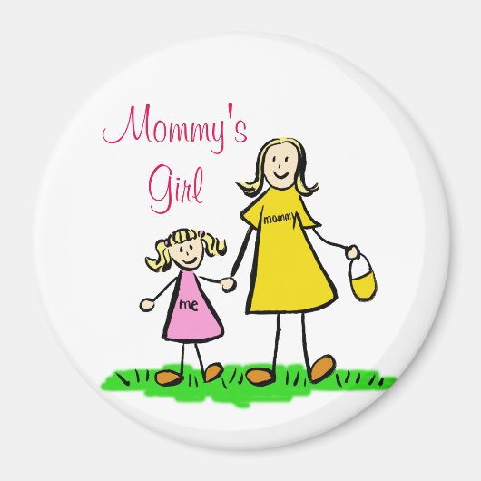 Mommy's Girl Personalisierte Familienkunst Magnete Magnet (Vorne)
