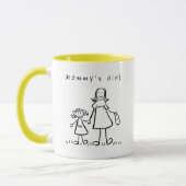 Mommy's Girl Zeichnend Tasse oder Cup (Links)