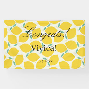 Mommy's Haupt Squeeze Lemon Citrus Baby Dusche Banner