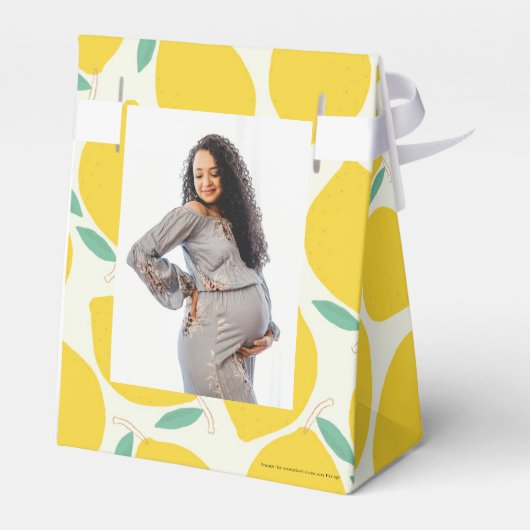 Mommy's Haupt Squeeze Lemon Citrus Baby Dusche Geschenkschachtel (Rückseite)