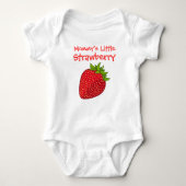 Mommys kleine Erdbeere Baby Strampler (Vorderseite)