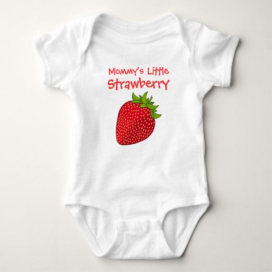 Mommys kleine Erdbeere Baby Strampler (Vorderseite)