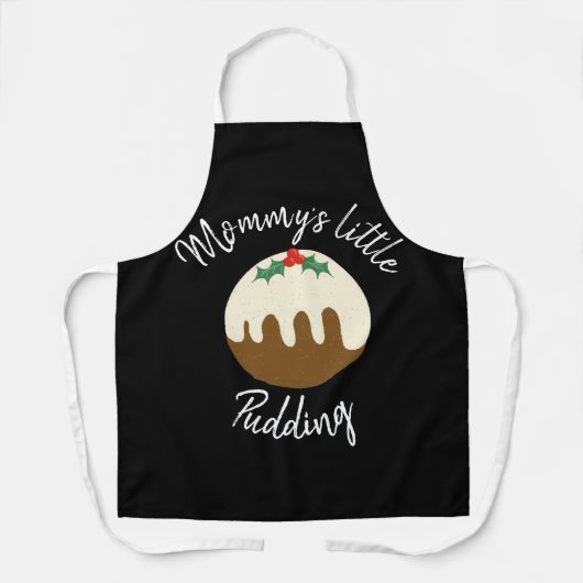 Mommy's kleine pudding Weihnachten schwanger Schürze (Vorderseite)