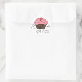Mommy's kleiner Cupcake Runder Aufkleber (Tasche)