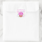 Mommy's kleiner Cupcake Runder Aufkleber (Tasche)