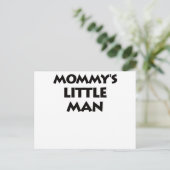 Mommy's Kleiner Mann Postkarte (Stehend Vorderseite)