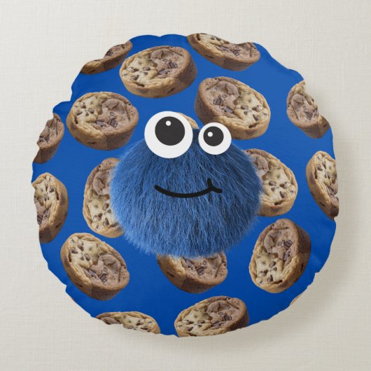 Mommy's kleines Keksmonster Rundes Kissen (Vorderseite)