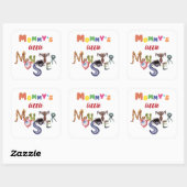 Mommy's kleines Monster Quadratischer Aufkleber (Blatt)