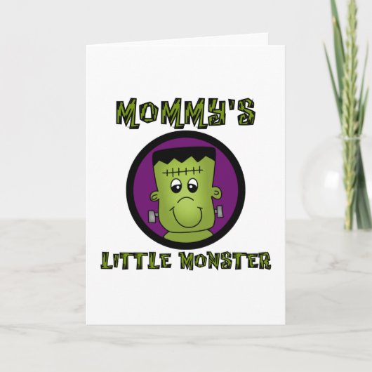 Mommy's Kleines Monster T - Shirt und Geschenke Karte (Vorderseite)