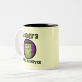 Mommy's Kleines Monster T - Shirt und Geschenke Zweifarbige Tasse (Vorderseite Links)