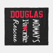 Mommy's Lieblingsrettung Personalisiert Black Fleecedecke (Vorderseite (Horizontal))