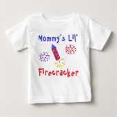 Mommy's Lil' Firecracker am 4. Juli Baby T-shirt (Vorderseite)
