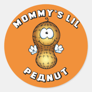 Mommy's Lil Peanut Runder Aufkleber
