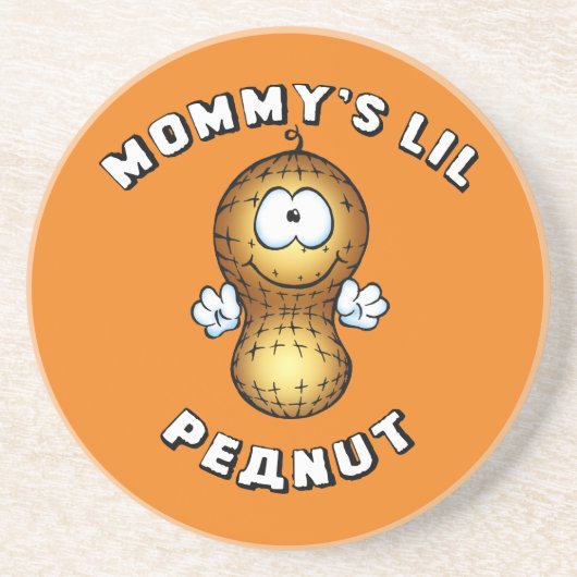 Mommy's Lil Peanut Sandstein Untersetzer (Vorne)