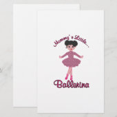 Mommys Little Ballerina Briefpapier (Vorne/Hinten)