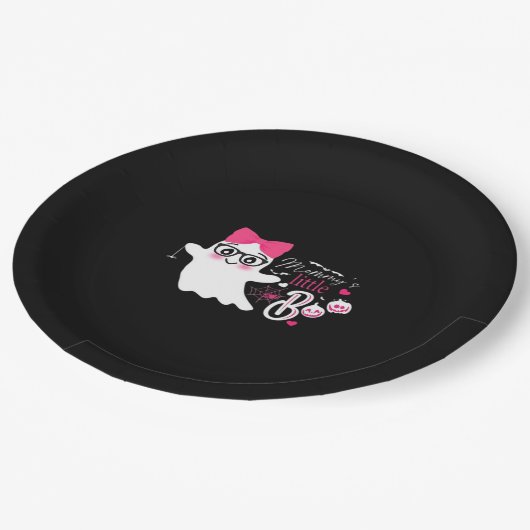 Mommy's Little Boo Halloween Pappteller (Schrägansicht)