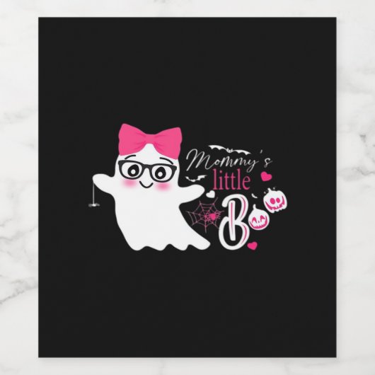 Mommy's Little Boo Halloween Weinetikett (Einzelnes Label)