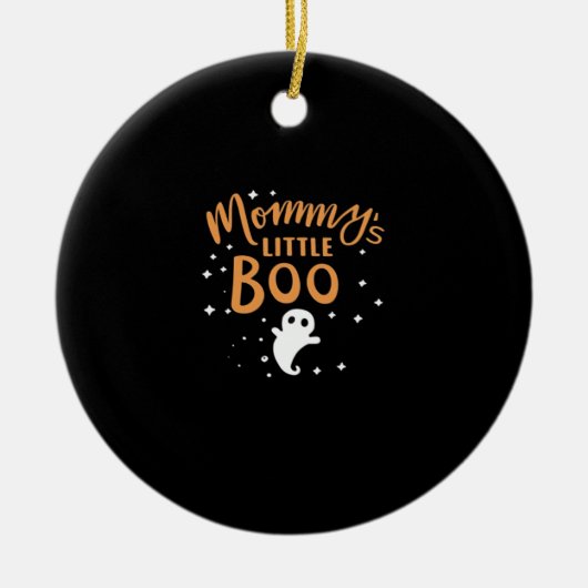 Mommy's Little Boo - Happy Halloween Keramik Ornament (Vorne)