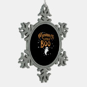 Mommy's Little Boo - Happy Halloween Schneeflocken Zinn-Ornament (Links)