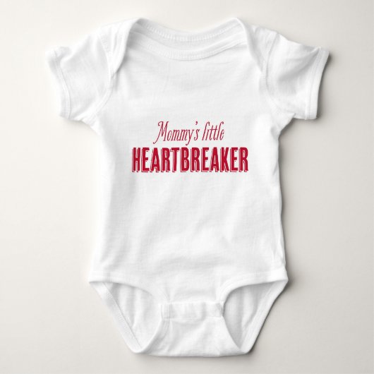 Mommy's Little Heartbreaker Valentine's Day T-Shir Baby Strampler (Vorderseite)