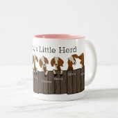 Mommys Little Herd 8 Ziegen Zweifarbige Tasse (VorderseiteRechts)