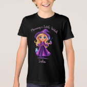Mommy's Little Hexenmädchen Name Tri-Blend Shirt (Vorderseite)
