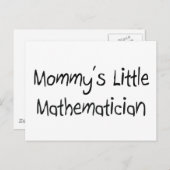 Mommys Little Mathematiker Postkarte (Vorne/Hinten)