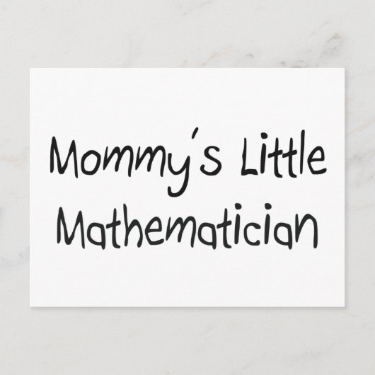 Mommys Little Mathematiker Postkarte (Vorderseite)