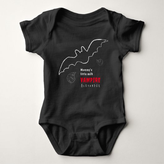 Mommy's Little Milk Vampire Halloween Baby Strampler (Vorderseite)