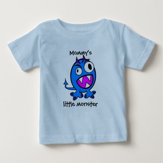 Mommy's Little Monster - Blue Version Baby T-shirt (Vorderseite)