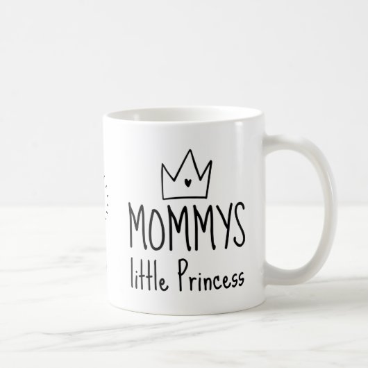 Mommys Little Princess Foto und Name Tasse (Rechts)