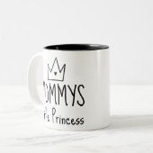 Mommys Little Princess Zweifarbige Tasse (Vorderseite Links)