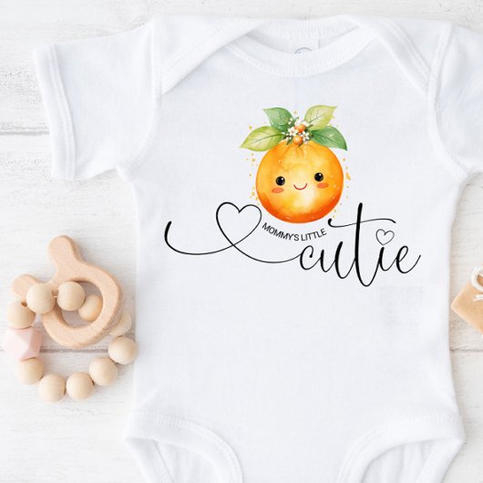 Mommy's Little Süsse Citrus Orange Baby Strampler