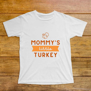 Mommy's Little Turkey Modern White Baby Shirt
