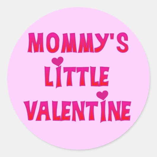 Mommy's Little Valentine Tshirts und Geschenke Runder Aufkleber (Vorderseite)