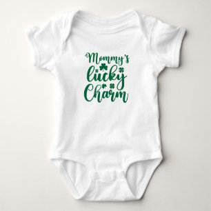 Mommy's Lucky Charm St Patrick's Day Baby Bodysuit Strampler