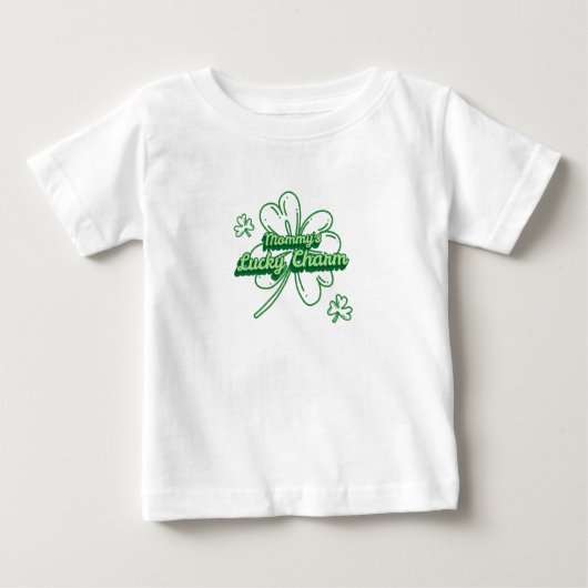 Mommy's Lucky Charm St. Patrick's Day Baby T-shirt (Vorderseite)