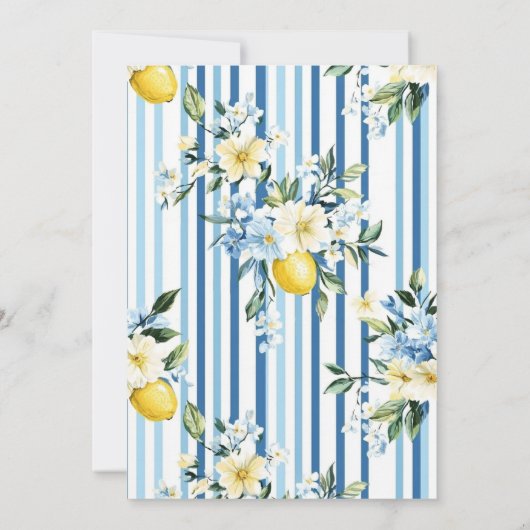 Mommy's Main Squeeze Lemon Blue Boy Baby Shower Einladung (Rückseite)