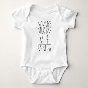 Mommy's milch Bar VIP Mitglied Baby Jersey Bodysui Strampler