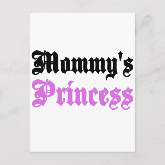 Mommy's Prinzessin Postkarte (Vorderseite)